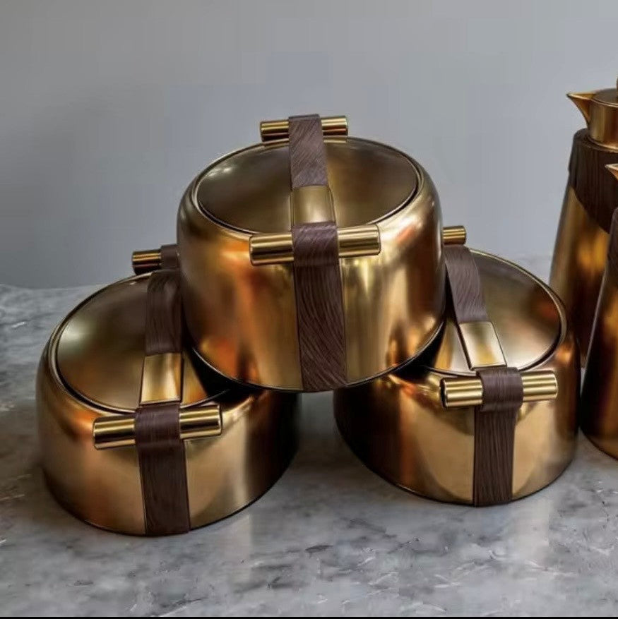 Bronze Insulated Food Warmer - Set of 3
