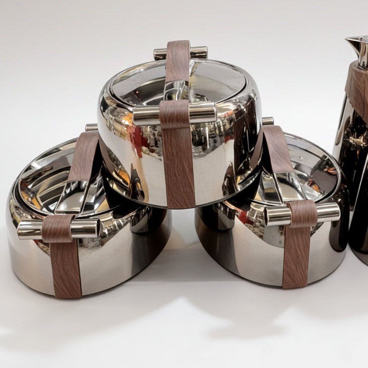 Silver Insulated Food Warmer - Set of 3
