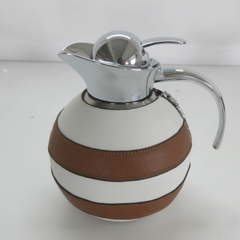 Striped 1.2L Thermos Jug in Brown