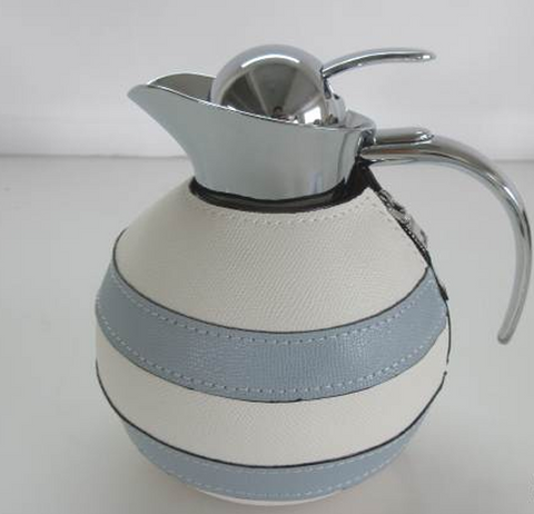 Striped 1.2L Thermos Jug in Light Blue