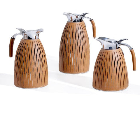 Thermal Carafe in Camel Leather