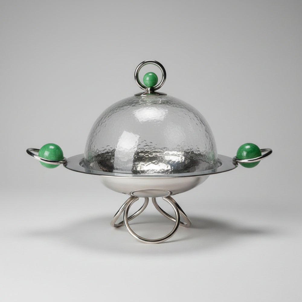 Cake Stand with Jade Accents