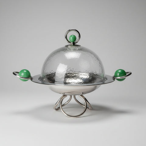 Cake Stand with Jade Accents