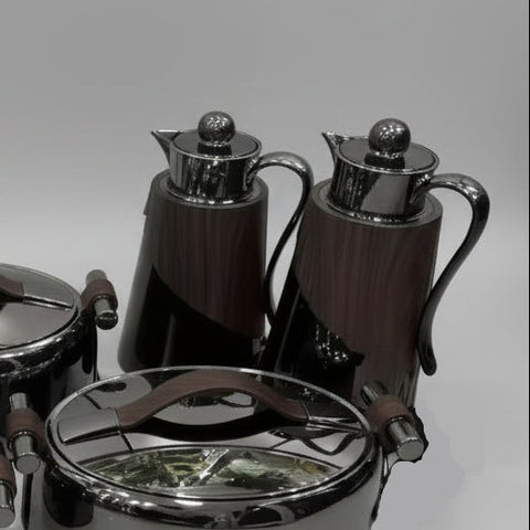 Dark Silver Thermos - Set of 2
