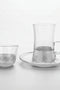 Tea & Coffee Glass Cups Set in Gold